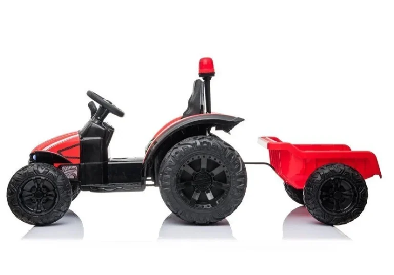 Hzb 200 Električni Traktor S Prikolicom, Crveni Auto Na Akumulator 4