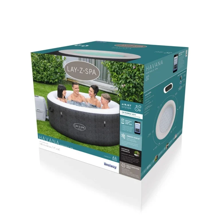 Havana Lay Z Spa Airjet Vrtna Hidromasažna Kada Bestway Za 4 Osobe + Pumpa + Pribor 11