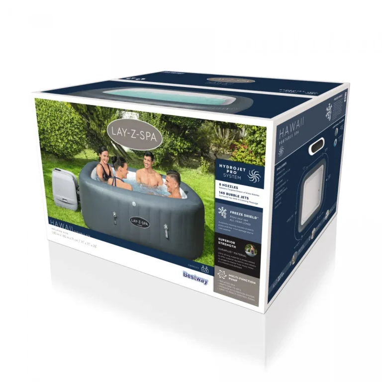 Hawaii Lay Z Spa Hydrojet Pro Bestway Napuhavajuća Hidromasažna Kada Za 6 Osoba + Pumpa + Filter + 8