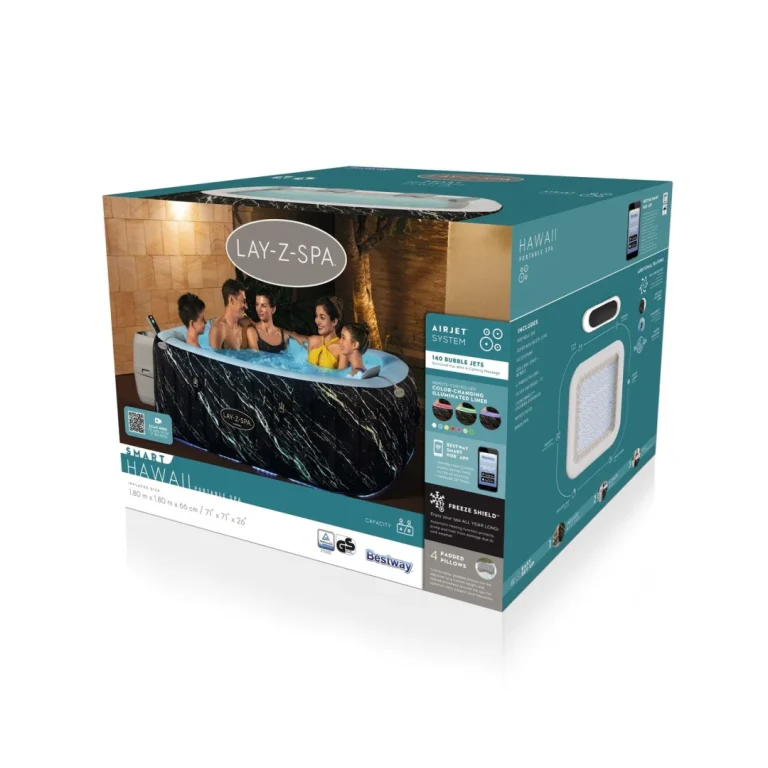 Hawaii Smart Airjet Lay Z Spa Napuhavajuća Jacuzzi Kada Bestway Za 6 Osoba + Pumpa + Led Traka + 4 10