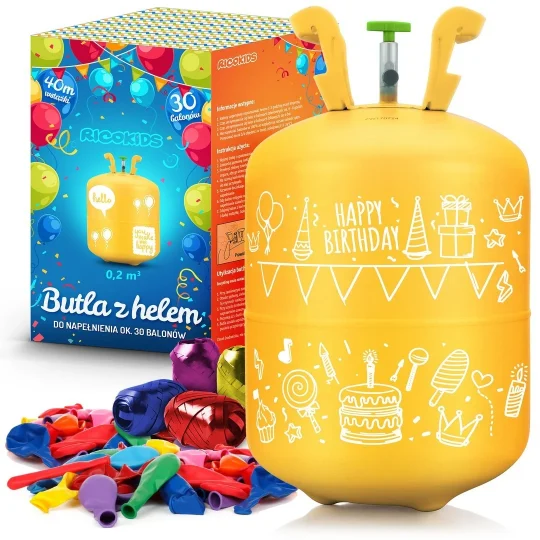 Helijumski Cilindar 0,20m3 S Balonima I Ricokids Vrpcom 1