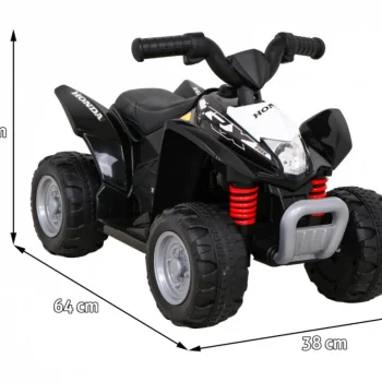 Honda 250x Trx Battery Quad Crni + Truba + Led + Eko Koža, Crna Quad Na Akumulator 2