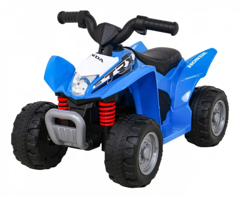Honda 250x Trx Quad Na Baterije Plavi + Truba + Led + Eko Koža, Plava Quad Na Akumulator 1