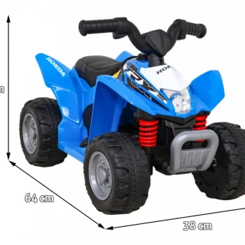 Honda 250x Trx Quad Na Baterije Plavi + Truba + Led + Eko Koža, Plava Quad Na Akumulator 2