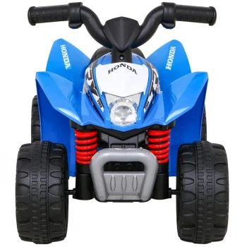 Honda 250x Trx Quad Na Baterije Plavi + Truba + Led + Eko Koža, Plava Quad Na Akumulator 3