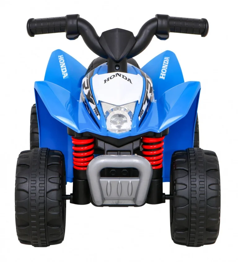 Honda 250x Trx Quad Na Baterije Plavi + Truba + Led + Eko Koža, Plava Quad Na Akumulator 3