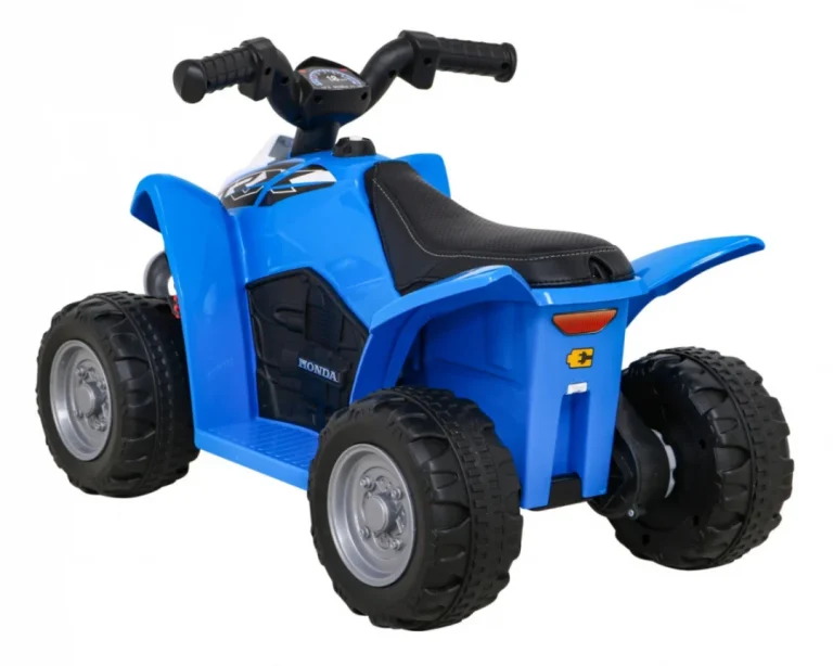 Honda 250x Trx Quad Na Baterije Plavi + Truba + Led + Eko Koža, Plava Quad Na Akumulator 5