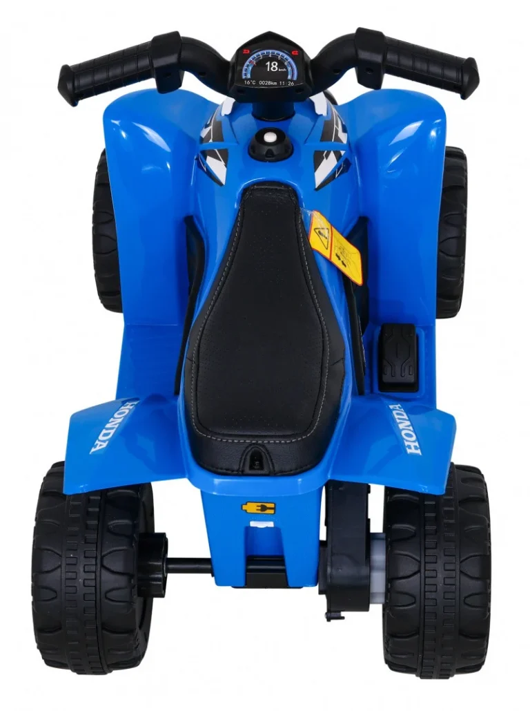 Honda 250x Trx Quad Na Baterije Plavi + Truba + Led + Eko Koža, Plava Quad Na Akumulator 6