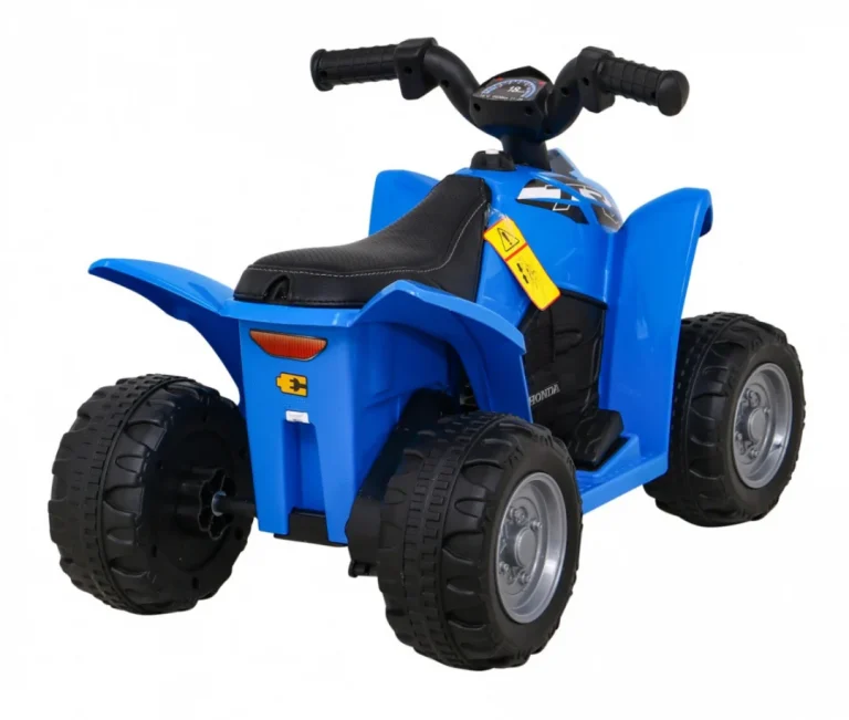 Honda 250x Trx Quad Na Baterije Plavi + Truba + Led + Eko Koža, Plava Quad Na Akumulator 8