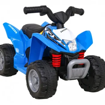Honda 250x Trx Quad Na Baterije Plavi + Truba + Led + Eko Koža, Plava Quad Na Akumulator 9