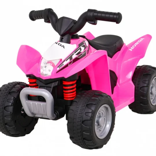 Honda 250x Trx Baterijski Quad Roza + Truba + Led + Eko Koža Quad Na Akumulator 1