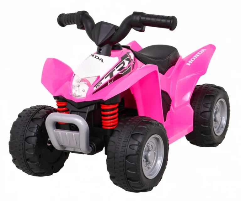 Honda 250x Trx Baterijski Quad Roza + Truba + Led + Eko Koža Quad Na Akumulator 1
