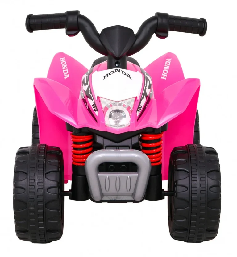 Honda 250x Trx Baterijski Quad Roza + Truba + Led + Eko Koža Quad Na Akumulator 3