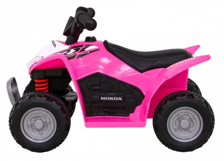 Honda 250x Trx Baterijski Quad Roza + Truba + Led + Eko Koža Quad Na Akumulator 4