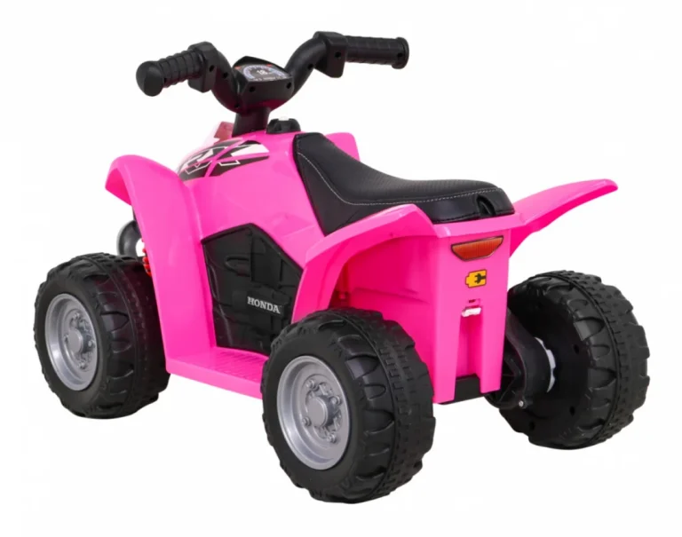 Honda 250x Trx Baterijski Quad Roza + Truba + Led + Eko Koža Quad Na Akumulator 5