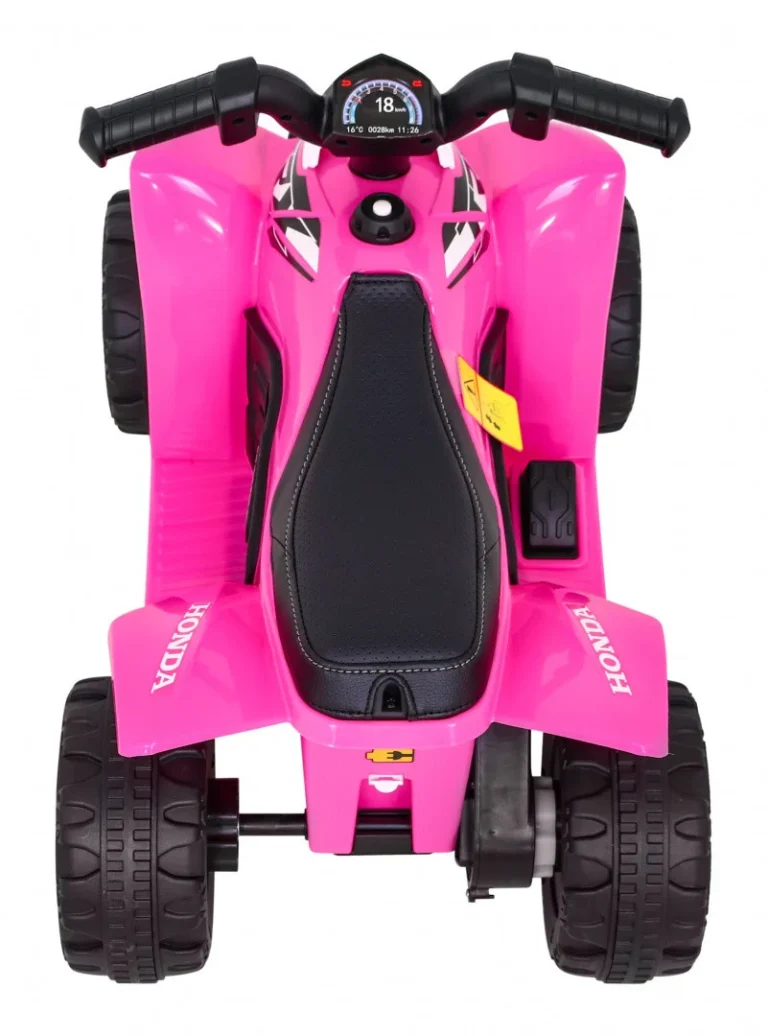 Honda 250x Trx Baterijski Quad Roza + Truba + Led + Eko Koža Quad Na Akumulator 6