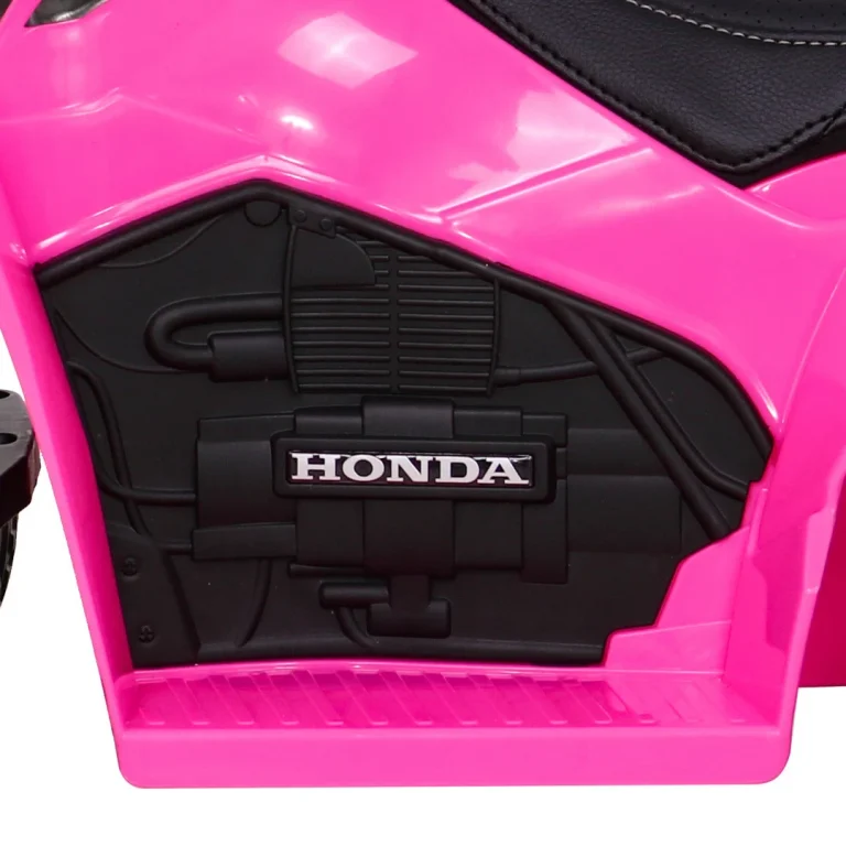 Honda 250x Trx Baterijski Quad Roza + Truba + Led + Eko Koža Quad Na Akumulator 7