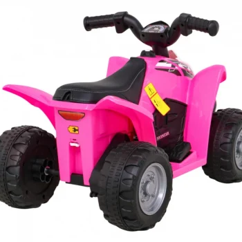 Honda 250x Trx Baterijski Quad Roza + Truba + Led + Eko Koža Quad Na Akumulator 8