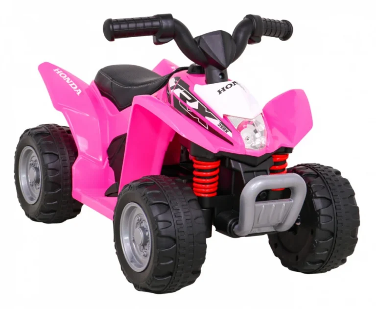 Honda 250x Trx Baterijski Quad Roza + Truba + Led + Eko Koža Quad Na Akumulator 9