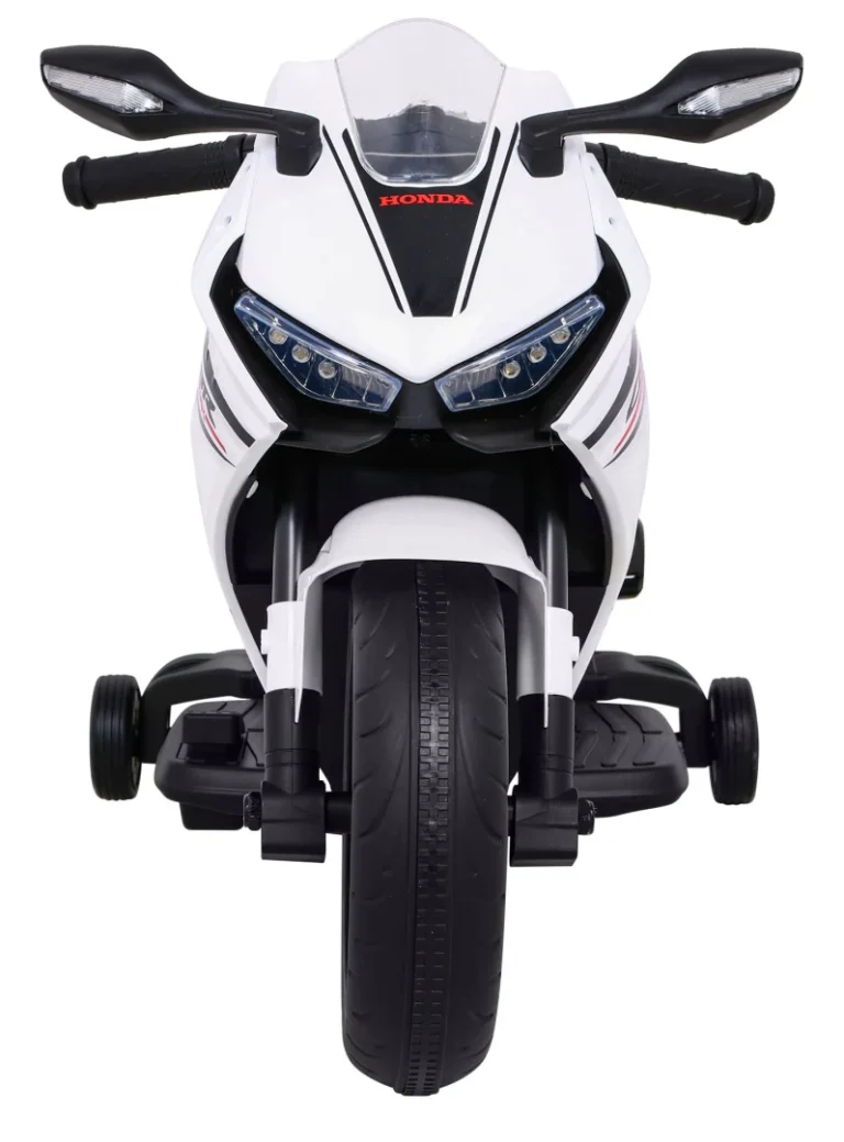 Honda Cbr 1000rr Dječji Motocikl Na Baterije, Bijeli + Mp3 Zvukovi + Pomoćni Kotači, Bijela Motor Na Akumulator 3