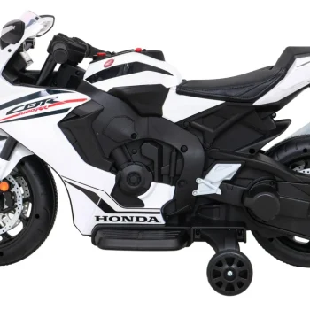 Honda Cbr 1000rr Dječji Motocikl Na Baterije, Bijeli + Mp3 Zvukovi + Pomoćni Kotači, Bijela Motor Na Akumulator 4