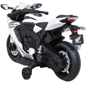Honda Cbr 1000rr Dječji Motocikl Na Baterije, Bijeli + Mp3 Zvukovi + Pomoćni Kotači, Bijela Motor Na Akumulator 5