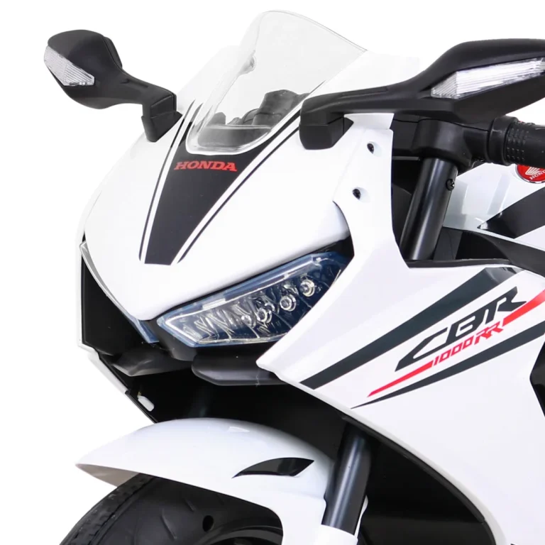 Honda Cbr 1000rr Dječji Motocikl Na Baterije, Bijeli + Mp3 Zvukovi + Pomoćni Kotači, Bijela Motor Na Akumulator 9