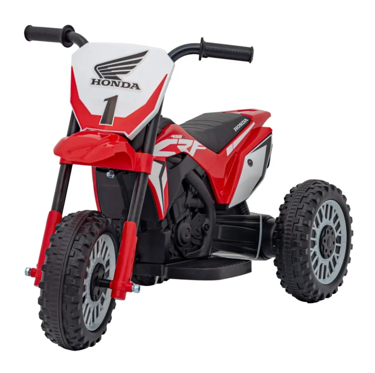 Honda Crf 450r Dječji Kros Motocikl Na Baterije, Crveni + 3 Kotača + Gumena Gazišta + Truba, Crvena Motor Na Akumulator 1