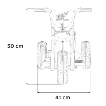 Honda Crf 450r Dječji Kros Motocikl Na Baterije, Crveni + 3 Kotača + Gumena Gazišta + Truba, Crvena Motor Na Akumulator 2