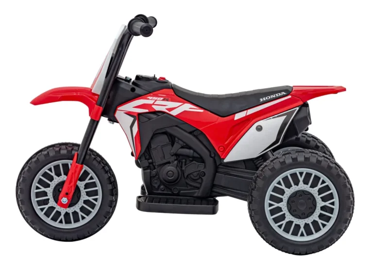 Honda Crf 450r Dječji Kros Motocikl Na Baterije, Crveni + 3 Kotača + Gumena Gazišta + Truba, Crvena Motor Na Akumulator 5