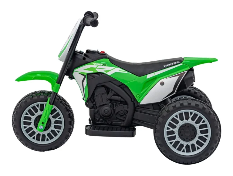 Honda Crf 450r Dječji Kros Motocikl Na Baterije, Zeleni + 3 Kotača + Gumena Gazišta + Truba, Zelena Motor Na Akumulator 5