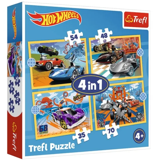 Hot Wheels Slagalica 4 U 1 Vozila Trefl 34627 1