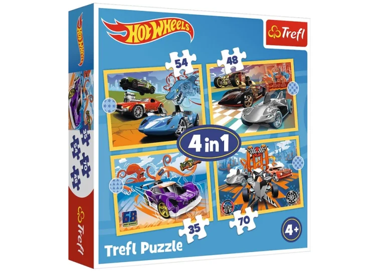 Hot Wheels Slagalica 4 U 1 Vozila Trefl 34627 1