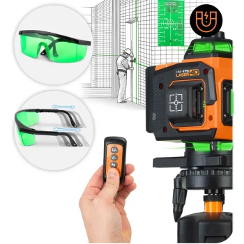 Humberg Hm 175 Križni Laserski Nivelir U Koferu + Pribor 5