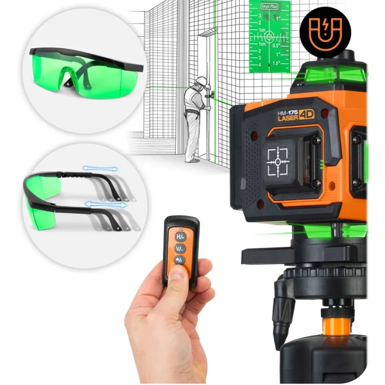 Humberg Hm 175 Križni Laserski Nivelir U Koferu + Pribor 5