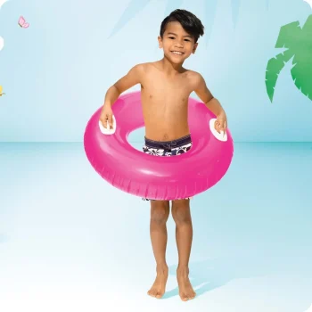 Intex 59258 Ružičasti Prsten Za Plivanje S Ručkama Ø 76 Cm 2