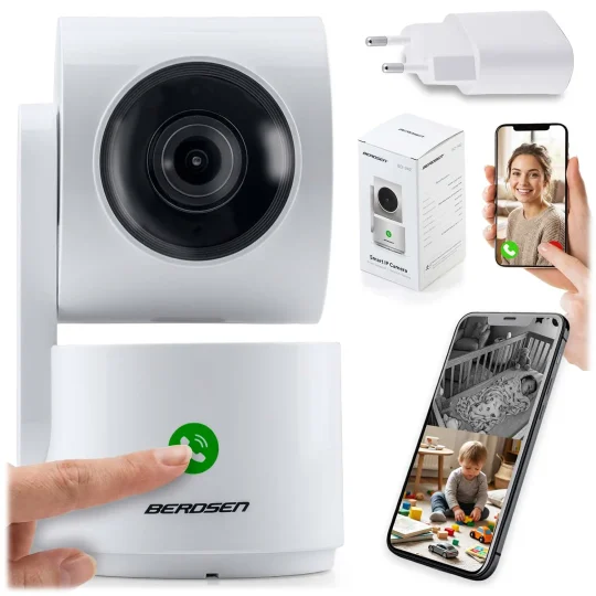 Ip Kamera 3mp Rotirajući Monitor Za Bebe Berdsen Bd 942 Bijela 1
