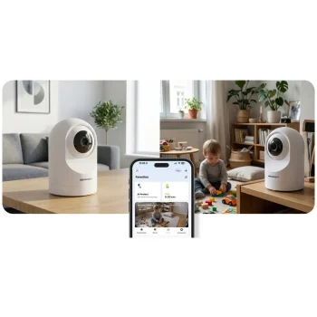 Ip Kamera 3mp Rotirajući Monitor Za Bebe Berdsen Bd 942 Bijela 8