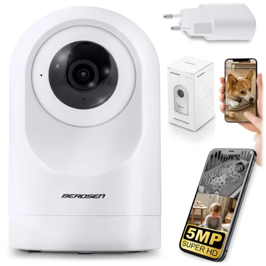Ip Kamera 5mp Rotirajući Monitor Za Bebe Berdsen Bd 941 Bijela 1