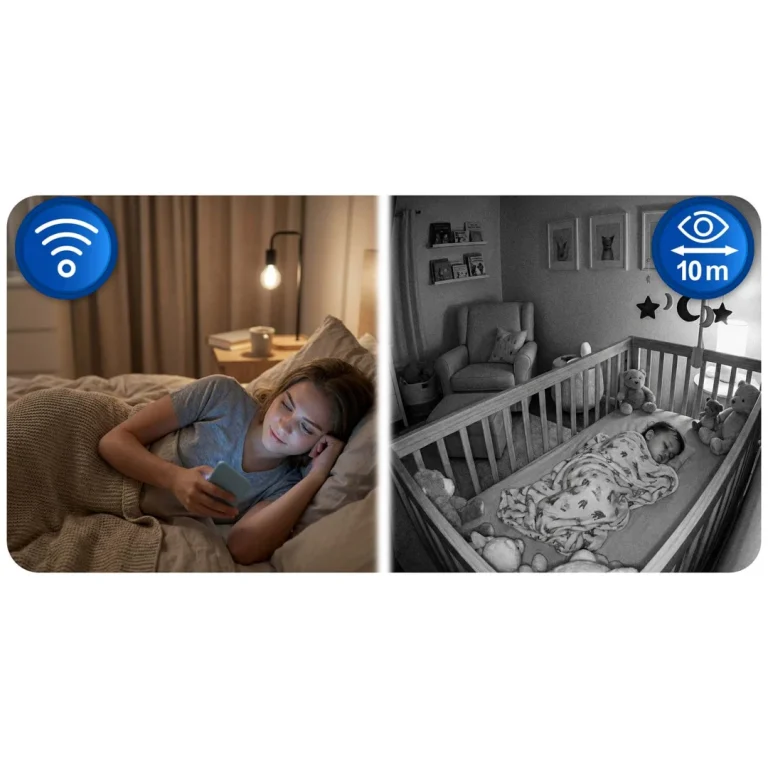 Ip Kamera 5mp Rotirajući Monitor Za Bebe Berdsen Bd 941 Bijela 15