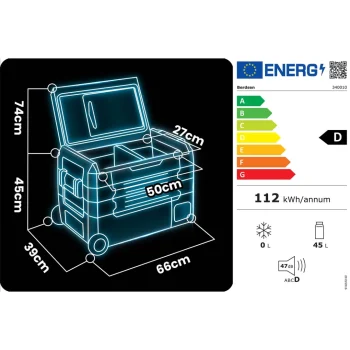Icemax 400 Berdsen Kompresorski Putni Hladnjak Od 40 Litara Crno Sivi 7