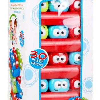 Igra Spretnosti Jenga Junior Za Djecu 3+. Nestabilni Toranj Od Kockica + Kolorne Grede, Višebojan 2