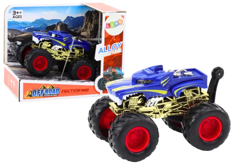 Igračka Automobil Terensko Vozilo Veliki Gumeni Kotači Plave 1