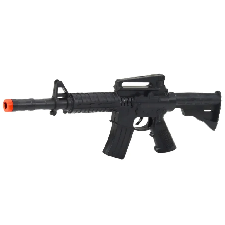 Igračka Puška Mehanička Zvuk Pucnja Crna 32 Cm 3