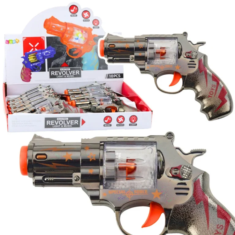 Igračka Revolver Sa Svjetlima, Zvukom I Pokretnim Kuglicama 1