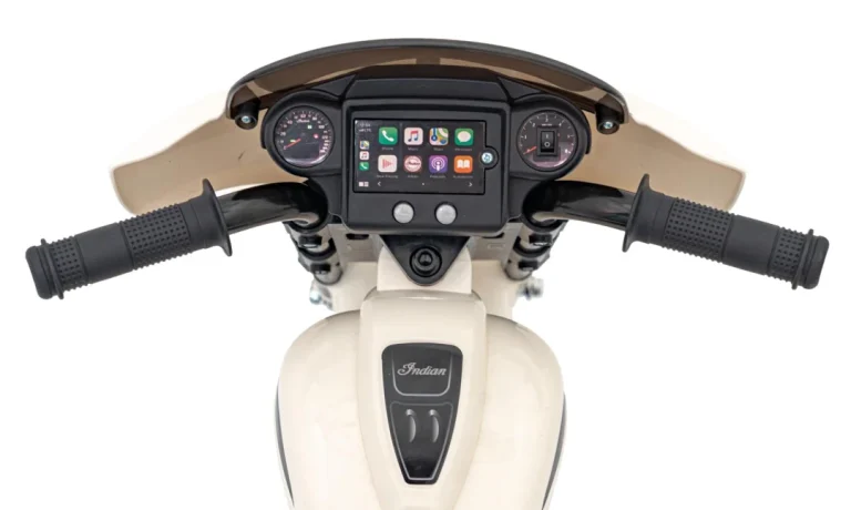 Indian Chopper Bijeli Motocikl Za Djecu, Bijela Motor Na Akumulator 11