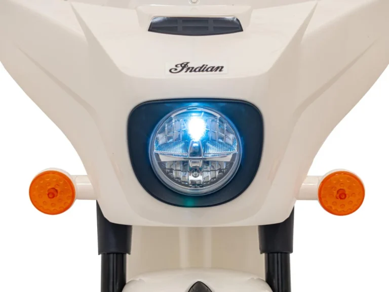 Indian Chopper Bijeli Motocikl Za Djecu, Bijela Motor Na Akumulator 15
