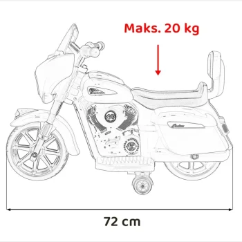 Indian Chopper Motocikl Na Akumulator, Plavi Motor Na Akumulator 3