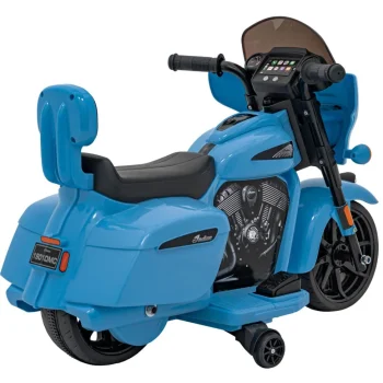 Indian Chopper Motocikl Na Akumulator, Plavi Motor Na Akumulator 9