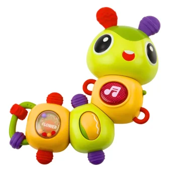 Interaktivna Senzorna Glazbena Zvečka Caterpillar Glodalica Koja Se Okreće Za 360° 2